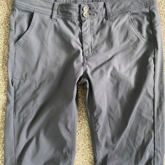 PRANA Halle Convertible Coal Grey/Gray Roll-up Pants 12 SHORT - Picture 5 of 16